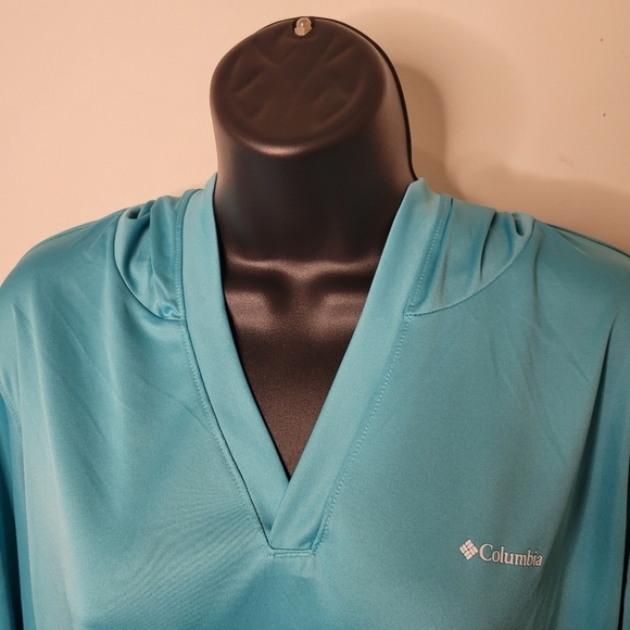 𝅺COLUMBIA Women's Omnishade Blue Hoodie - Size (XL) - Excellent Condition - Picture 3 of 6